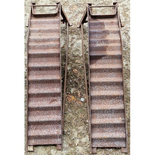 40 - Two pairs of heavy duty iron vehicle ramps