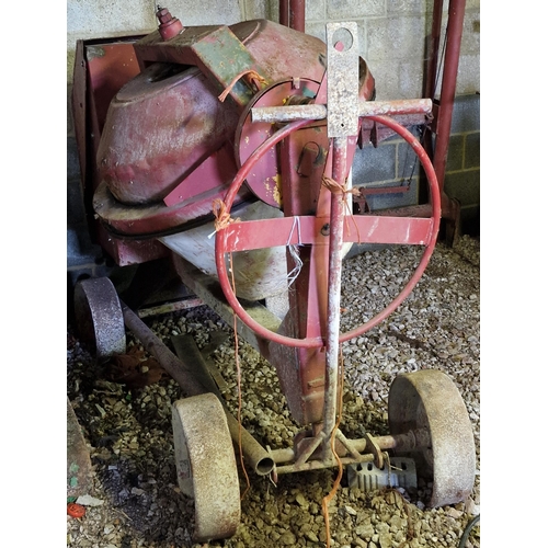 54 - Large vintage diesel powered cement mixer powered by a Lister engine