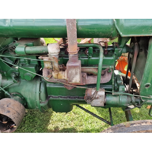 151 - Vintage Fordson Standard green wide wing petrol/TVO powered tractor, starts and drives