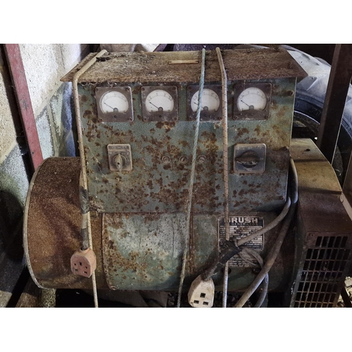 59 - Large custom made vintage diesel generator mounted on a trailer, constructed from a Fordson tractor ... 