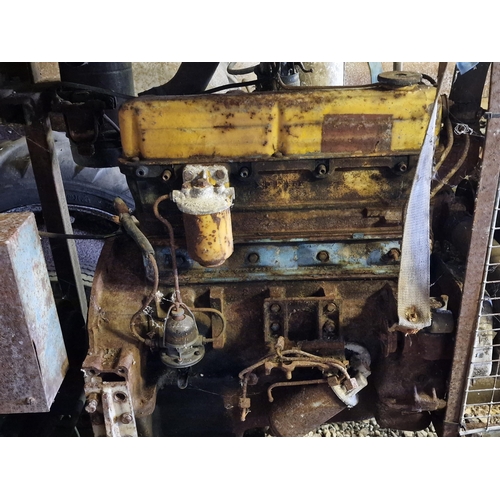 59 - Large custom made vintage diesel generator mounted on a trailer, constructed from a Fordson tractor ... 