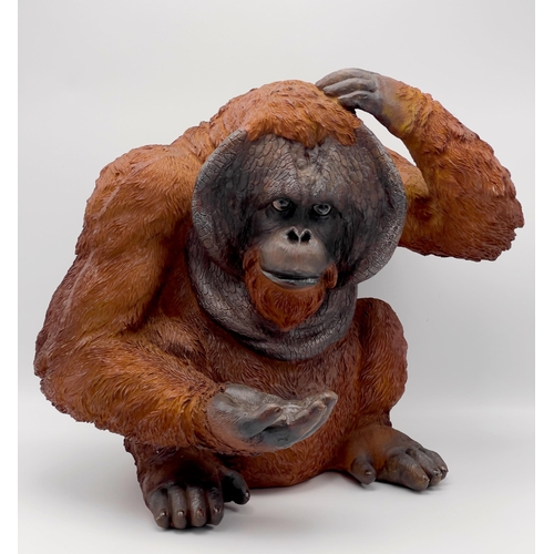 83 - Resin model of an Orangutan, 39cm high