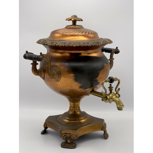 106 - Regency copper samovar, 42cm high