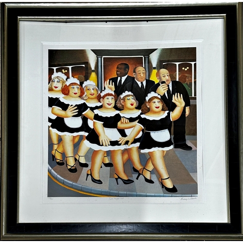 1257 - Beryl Cook (1926-2008) - 'Girls Night Out', signed, limited 217/350 silkscreen print, 60 x 55cm, fra... 