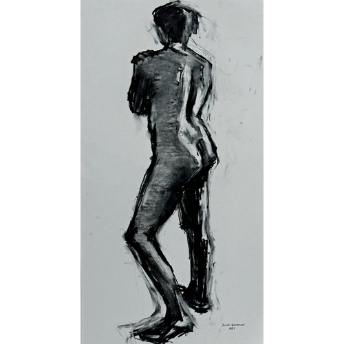 1273 - Sarah Spackman (b.1958) - nude figure, signed and dated 1993, charcoal study, 70 x 30cm, framed