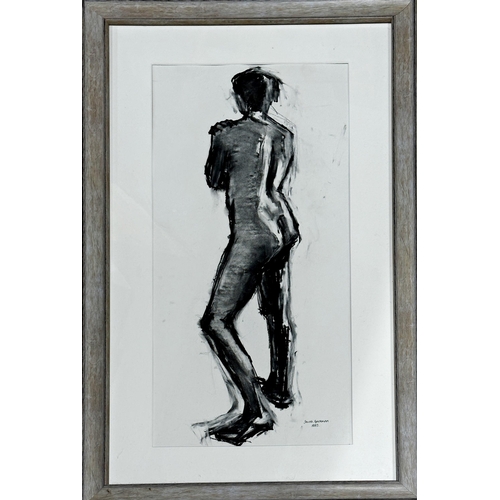 1273 - Sarah Spackman (b.1958) - nude figure, signed and dated 1993, charcoal study, 70 x 30cm, framed