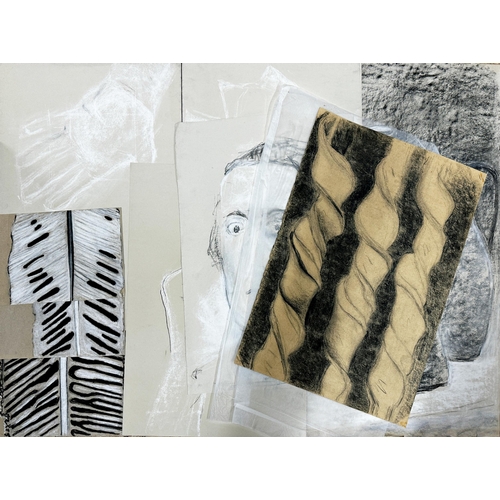 1281 - Penelope Ellis (born 1935) - Three still life studies, work in charcoal and highlights, each 62 x 50... 