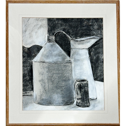 1281 - Penelope Ellis (born 1935) - Three still life studies, work in charcoal and highlights, each 62 x 50... 