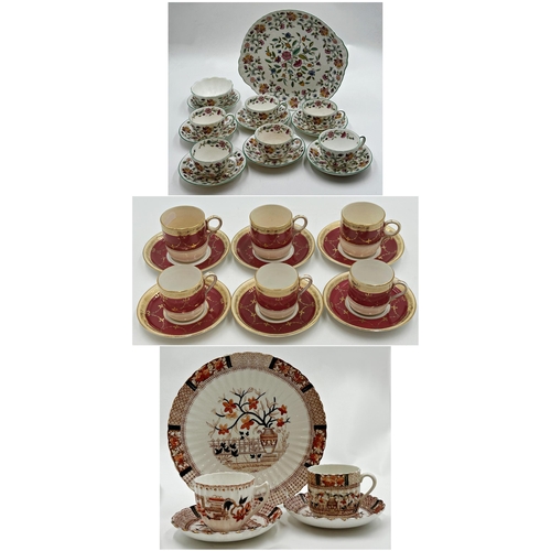 429 - Minton Haddon Hall part tea service together with further Jackson & Gosling Grosvenor china part tea... 