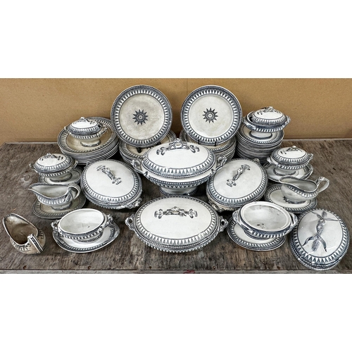 469 - A comprehensive and extensive collection of Hollinshead & Kirkham star pattern dinner service compri... 