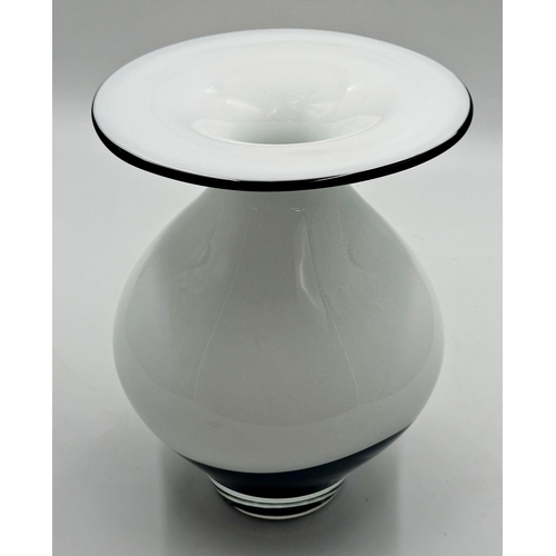 416 - Good quality Murano baluster glass vase by Brusoni, 27.5cm high