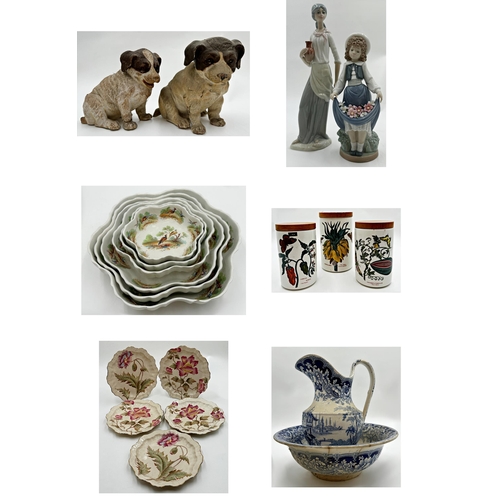 477 - Large collection of mixed 19th century and later porcelain and ceramics to include a set of Adderley... 