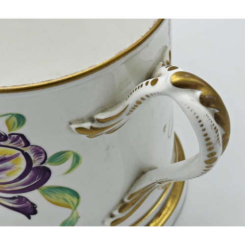 478 - Important 19th century porcelain twin handled mug relating to the abolition of slavery, one side han... 