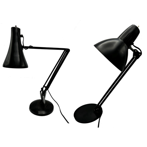 1196 - Two Anglepoise type desk lamps in black