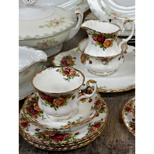 482 - Royal Albert 'Old Country Roses' part tea service, missing teapot and a side plate, with a further A... 