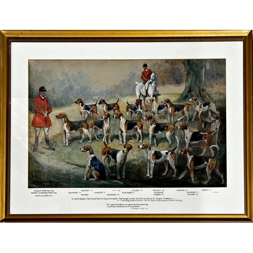 1545 - Cuthbert Bradley (1861-1943) -Foxhounds and Huntsmen, signed and dated 1924, watercolour with gouach... 