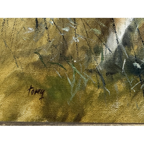 1558 - 'Torey' (20th century) - 'Barney', study of a terrier in a field, signed, titled and dated 1988 vers... 