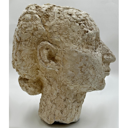 1263 - Penelope Ellis (born 1935) - head and neck plaster sculpture of her mother Rosemary Ellis, 33cm high... 