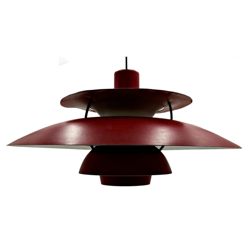 1191 - Poul Henningsen for Louis Poulsen - PH lamp, in red and blue, 50cm diameter