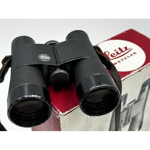 689 - Hensoldt Wetzlar 10 x 40b 110m/1000m binoculars with carry case and original cardboard outer case