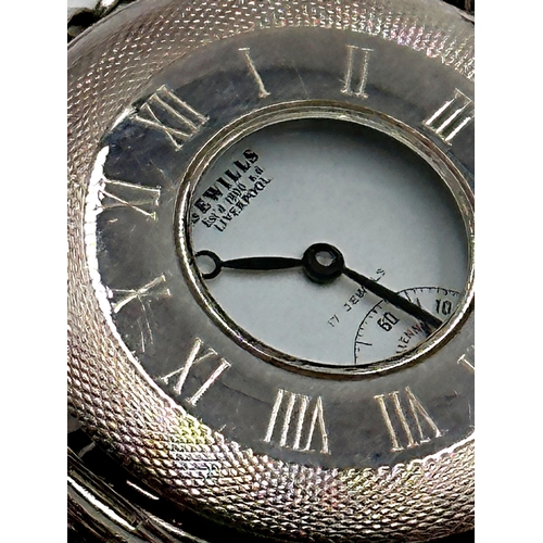 3 - Sewills of Liverpool - 'The Millennium Limited Edition Silver Pocket Watch', engine turned half hunt... 