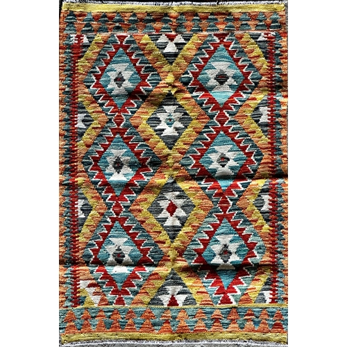 1571 - Colourful Kelim or Kilim rug, L125 x W82cm