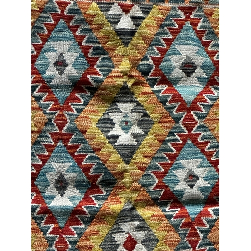 1571 - Colourful Kelim or Kilim rug, L125 x W82cm