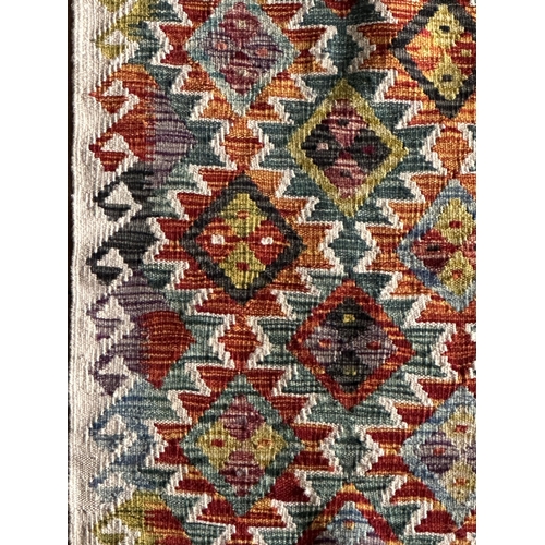 1573 - Colourful Kelim or Kilim runner, L150 x W67cm