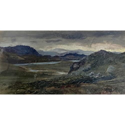 1505 - Thomas Hope McLachlan (1845-1897) - 'Glen Torridon, Ross' inscribed label verso, oil on panel, 17 x ... 