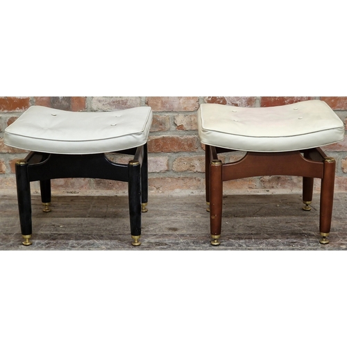 1225 - Two similar mid century G Plan Librenza footstools, 45cm high x 50cm long x 41cm deep (2)