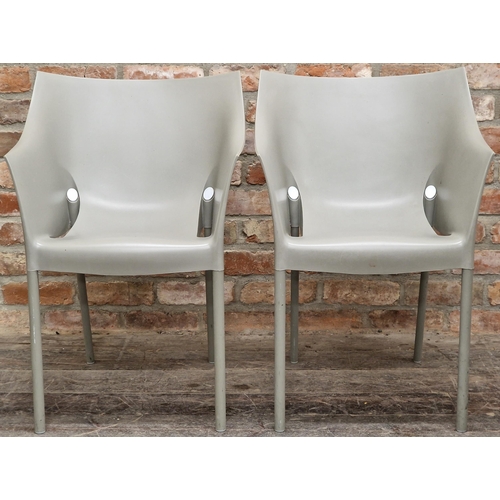 1228 - Pair of Kartell Philippe Starck Dr No armchairs, 79cm high (2)