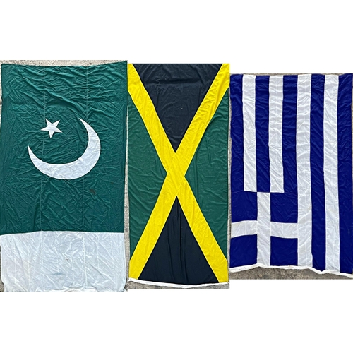 1606 - Pakistan High Commission flag L275 x W134
Greece Flag L202 x W125cm
Jamaican Flag L275 x W120cm