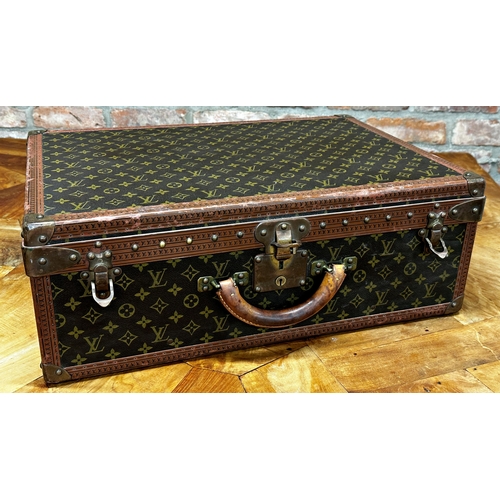 361 - A stunning Louis Vuitton 'Alzer 60' vintage hard suitcase formerly belonging to the Earl of Dudley, ... 