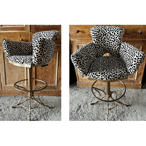 Animal print swivel online bar stools