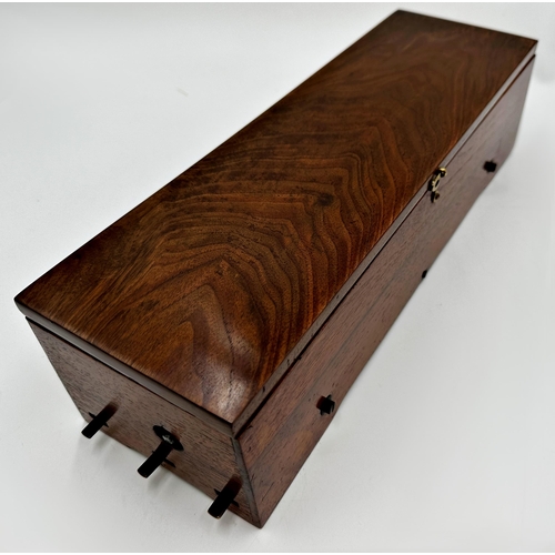 65 - Good early Nicole Freres music box, numbered 16295, in a walnut case, 40.5cm long, with key