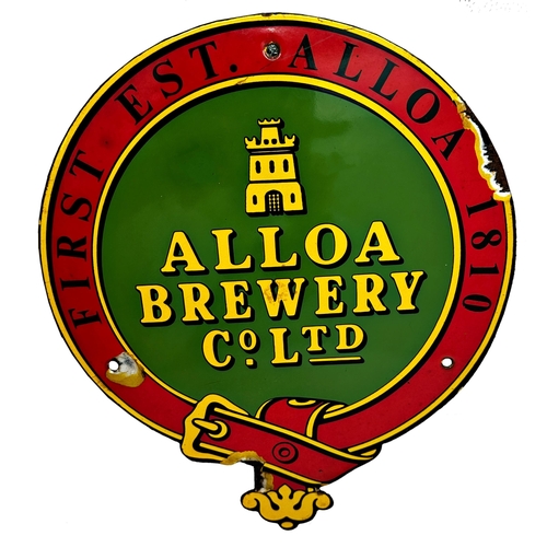 1017 - Advertising - Alloa Brewery Co Ltd, shaped enamel sign, 37 x 31cm