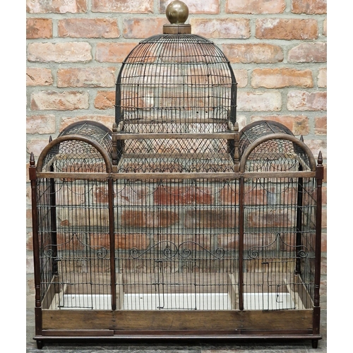 731 - Large 19th century pagoda birdcage 
h113 x l92 x d40cm