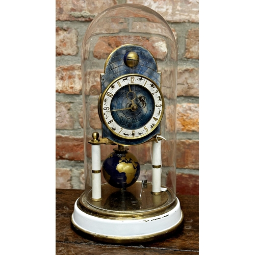 93 - Kaiser Torsion world globe clock, astronomical dial with globe pendulum