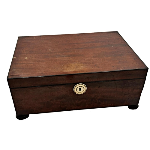 584 - Mixed collection of wooden items to include a regency casket upon ball feet, a 19th century gilt bra... 