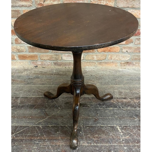 1325 - 19th century mahogany bird cage tilt top tripod table, 73 x 68cm