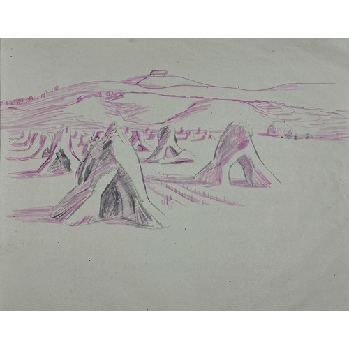 1291 - Clifford Ellis (1907-1985) - Large sketch book filled with landscapes with hand written notes, figur... 