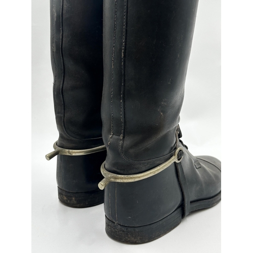 451 - Pair of 1920s English leather riding boots.