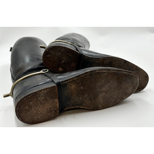 451 - Pair of 1920s English leather riding boots.