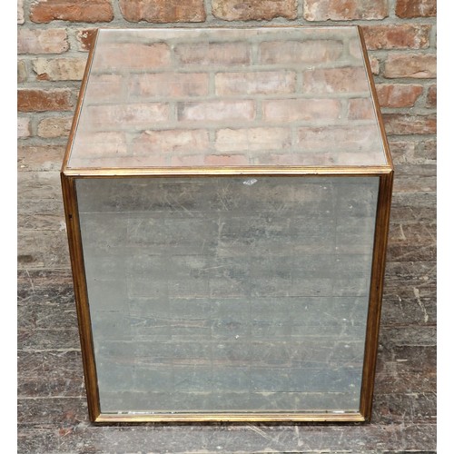 1320 - Julian Chichester mirrored occasional or coffee table with gilt and gesso framework, 65 x 60cm