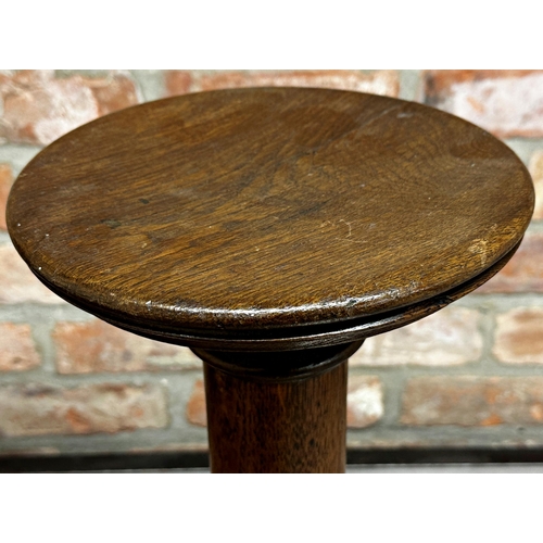 2346 - Pair of 19th century French oak prayer stools, 50cm high x 55cm deep