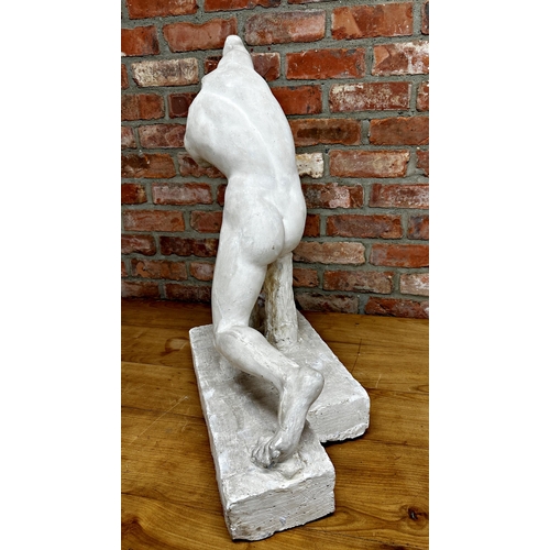 2350 - Good early 20th century plaster Grand Tor figure of classical form, 76cm H x 63cm L