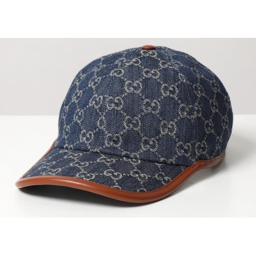Gucci denim GG logo baseball cap. Model number 656206 4HAC3