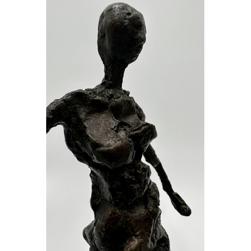 2282 - Paul Amey (b. 1957) - Standing figures, signed, pair of bronze statues, 29cm high (2)