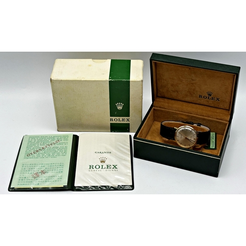 1002 - Exceptional quality vintage Rolex Precision 14ct dress watch, in unworn condition, 32mm case, champa... 