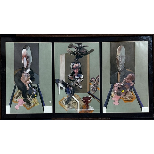 2274 - Francis Bacon (1909-1992) - Triptych, 1976, colour print, each 36 x 26cm, framed